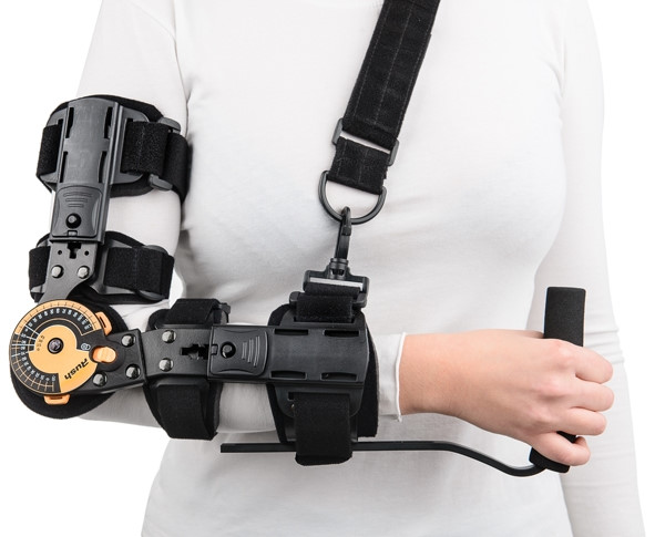 Qmed RUSH post-operative elbow brace with hand holder, one size - Elbow braces with splint - DRQF0H-LP - 1