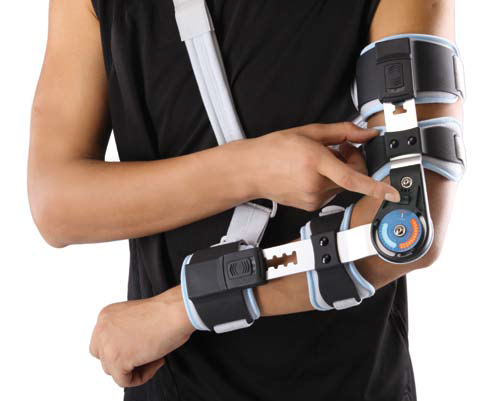 Qmed kyynärortoosi ROM-nivelellä - Tukikiskolliset kyynärtuet - QEM061-LEFTP - 1